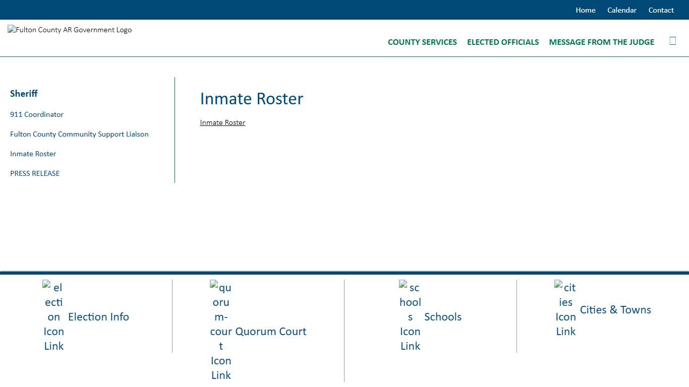Inmate Roster Fulton County AR Government